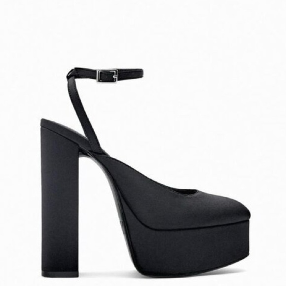 Zara Strappy Ankle Sky High Platform Shoes